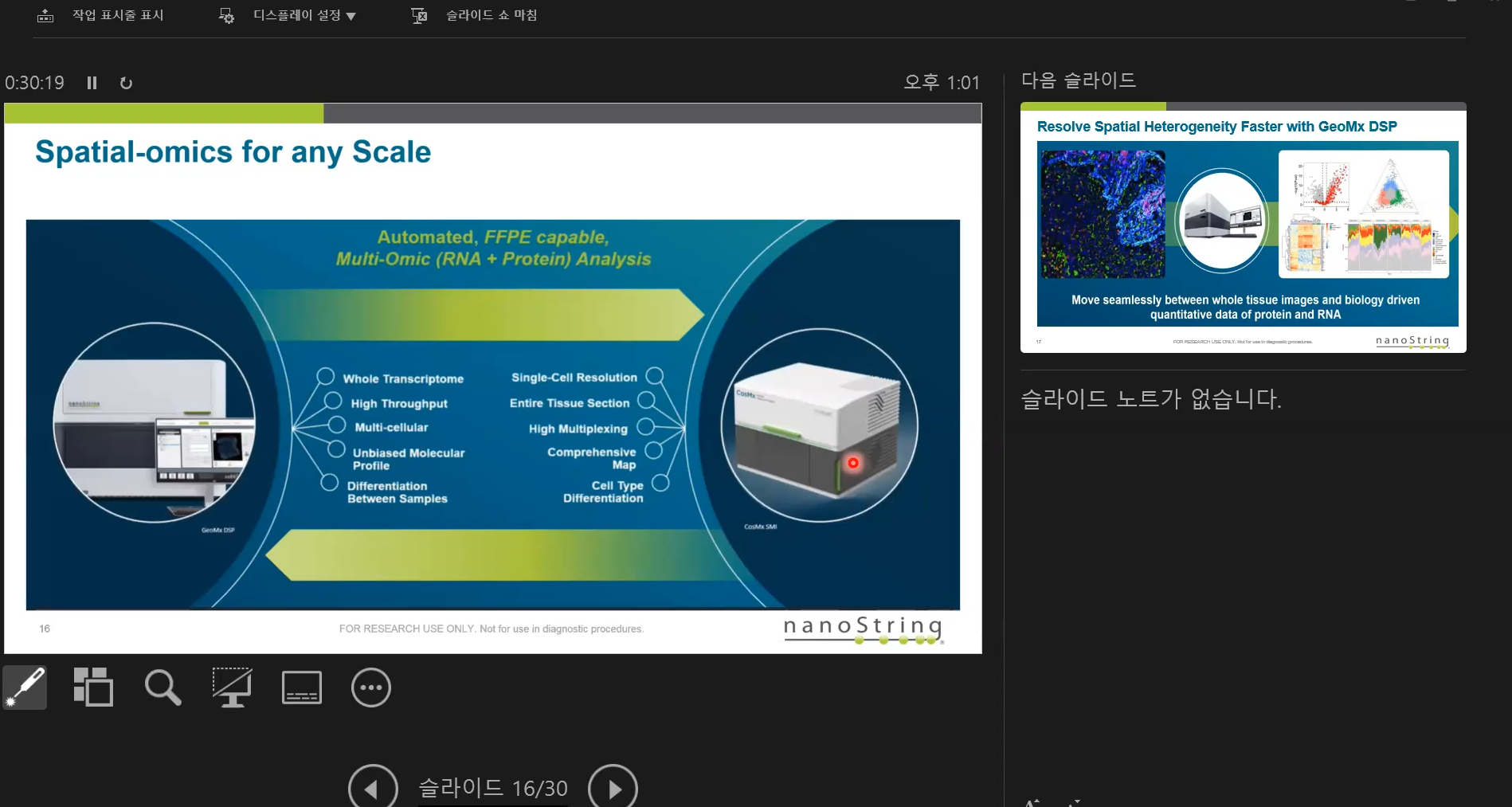 (교육)필코리아 이숙 부장님 nCounter Analysis System and GeoMx DSP : Enable High plex, Spatially resolved RNA and Protein 이미지