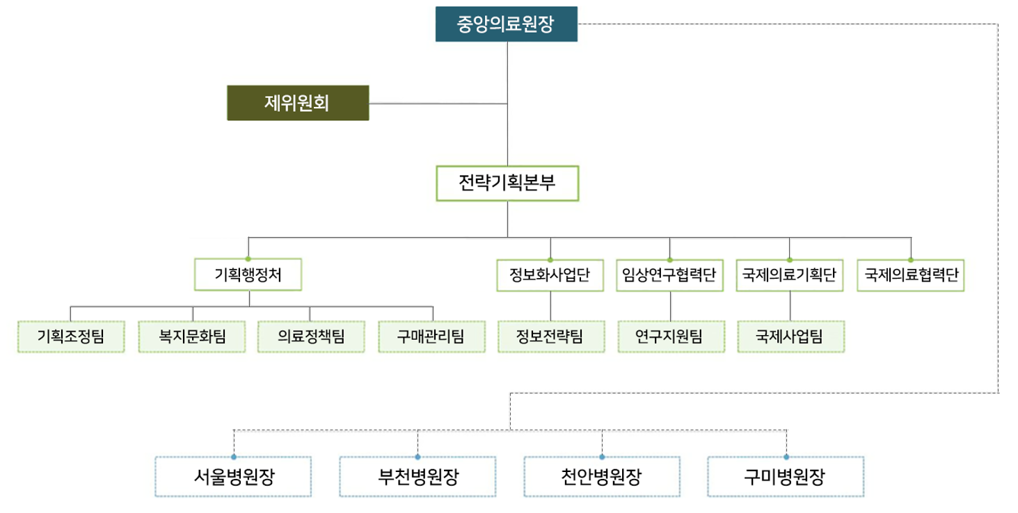 중앙의료원 조직도