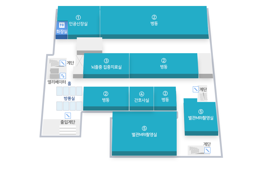 병원시설안내 별관 1F 도면