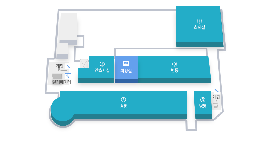 병원시설안내 별관 5F 도면