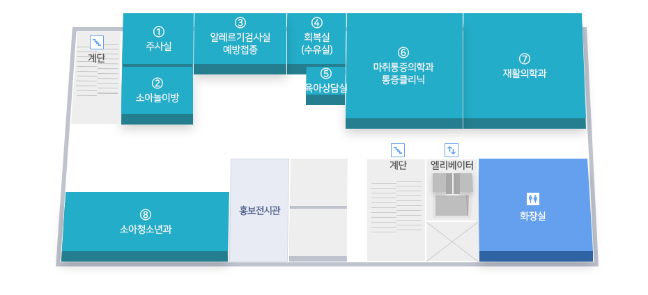 병원시설안내 암센터 5F 도면