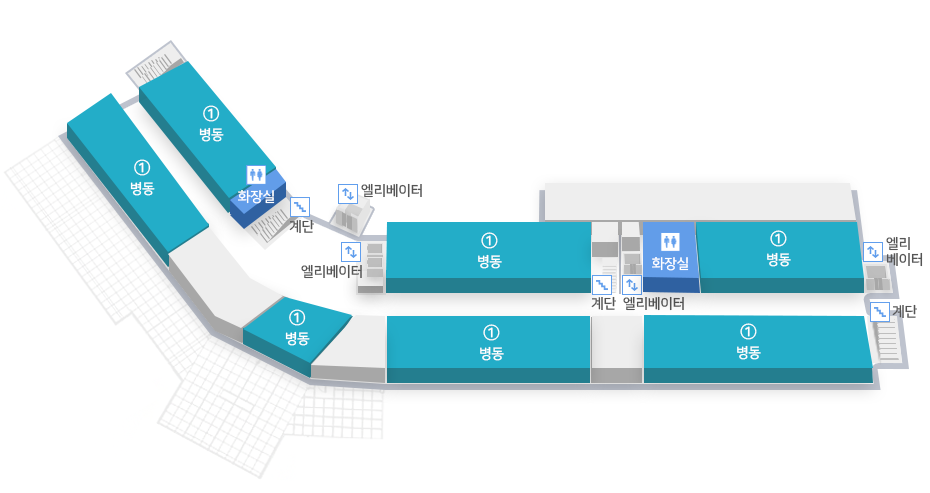 병원시설안내 본,신관 2F 도면