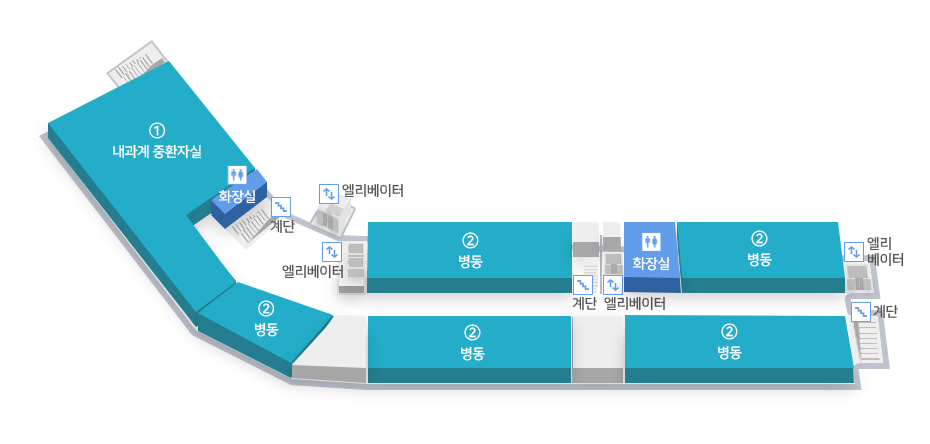 병원시설안내 본,신관 3F 도면