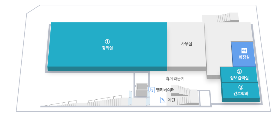 병원시설안내, 항설교육관 3F 도면입니다.