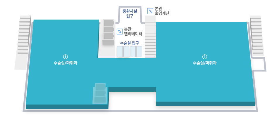 병원시설안내, 본관 3F 도면입니다.