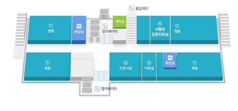 병원시설안내, 본관 9F 도면입니다.