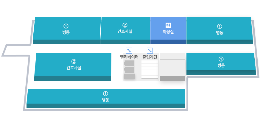 병원시설안내, 모자 보건센터 5F 도면입니다.