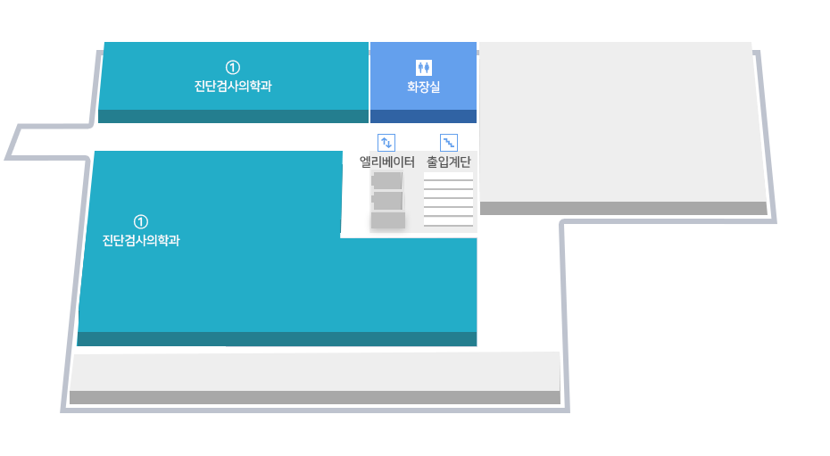 병원시설안내, 모자 보건센터 B1F 도면입니다.