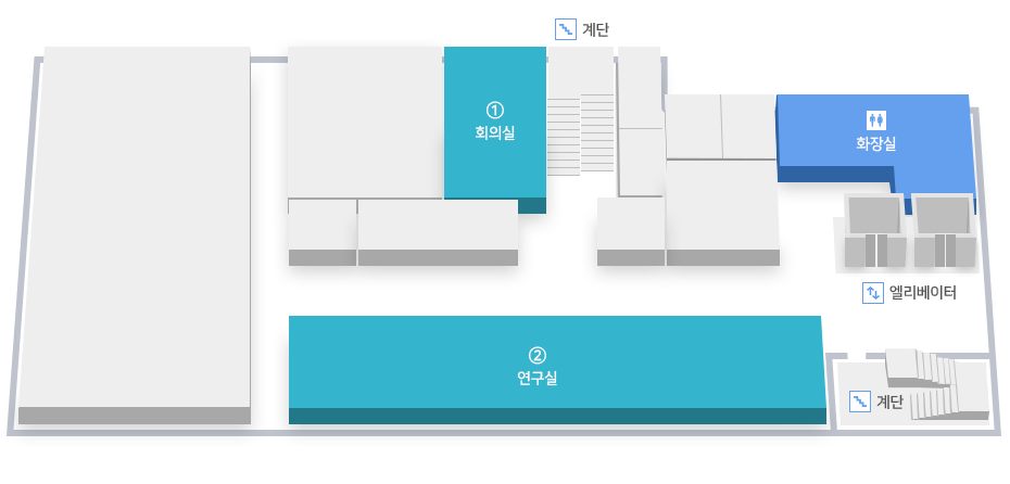 병원시설안내, 신관 7F 도면입니다.