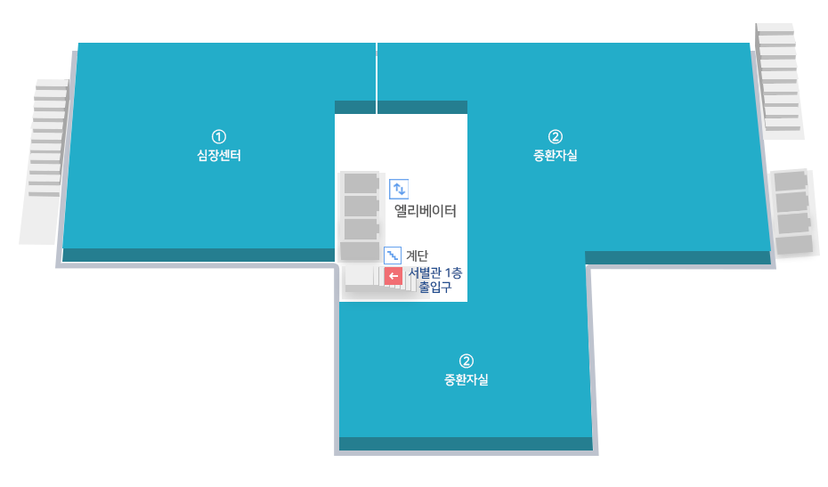 병원시설안내, 서별관 3F 도면입니다.