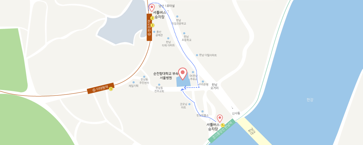 셔틀버스 오시는길 약도