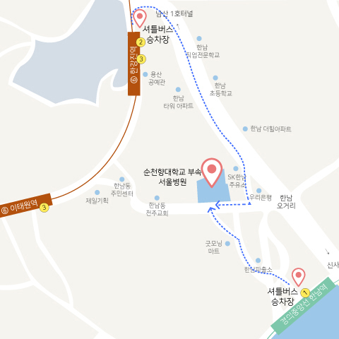 셔틀버스 오시는길 약도